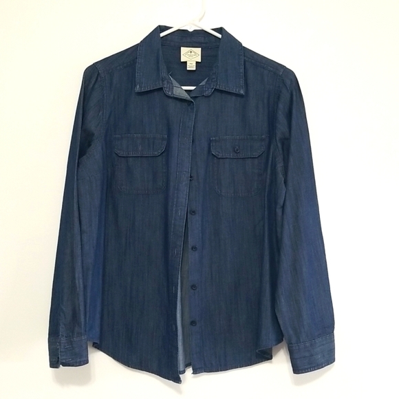 ST JOHN'S BAY denim  button down shirt​​​​​ - Picture 1 of 3